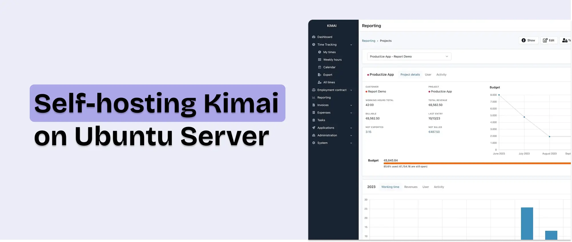 Self-hosting Kimai with Docker on an Ubuntu server
