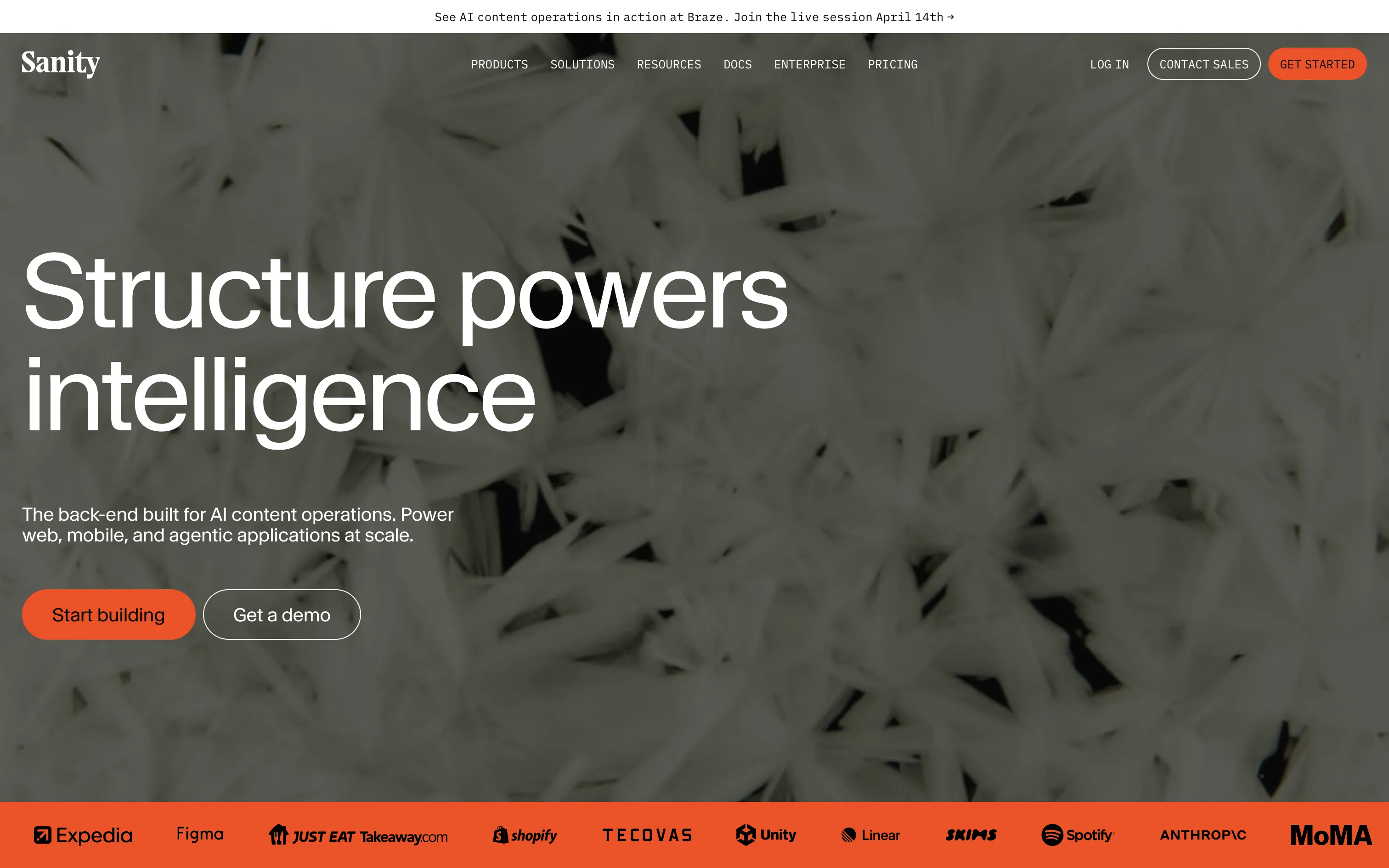 Sanity Landing Page